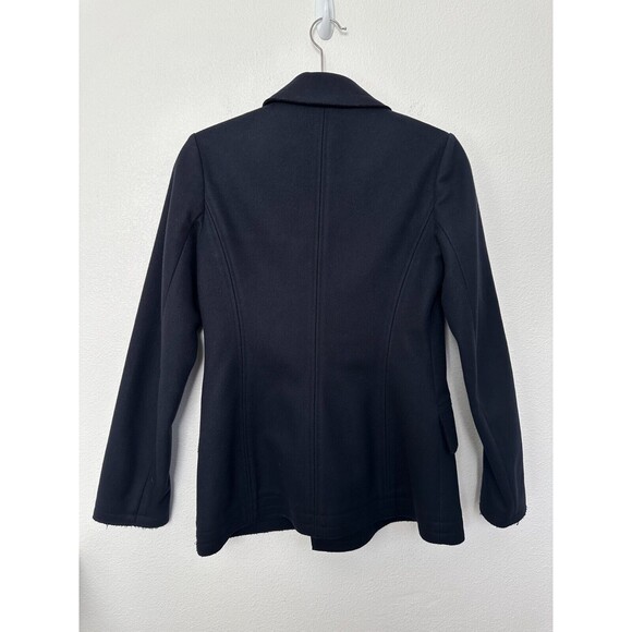 Theory Dorima Raw Edge Double Breasted Wool Cashmere Coat Navy Blue Women's 0 - Picture 8 of 9